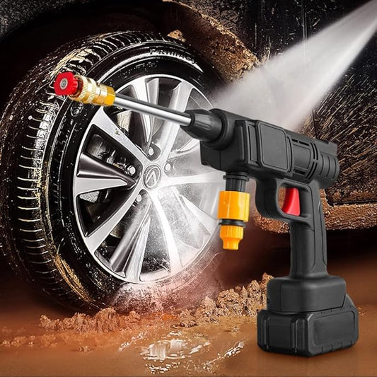 Automatic Cordless Car Wash Spray Gun | 48V High Pressure Lithium Battery | Wireless Foam Jet Washer With Box (Single Battery)